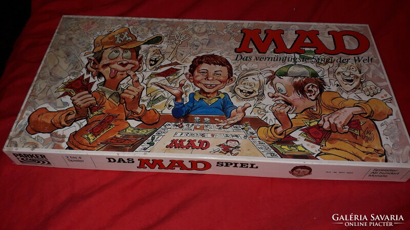 Old German-language the mad magazine game (1979) in flawless, complete condition, as shown in the pictures