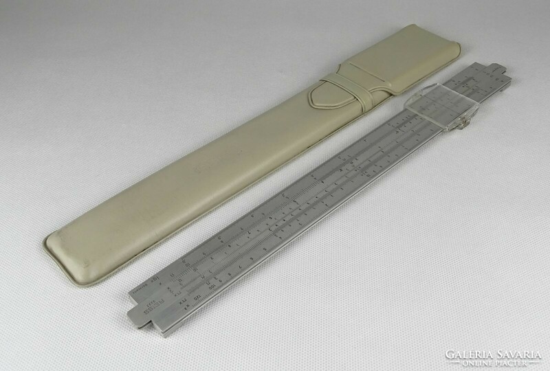 1N147 Nagyméretű Reiss alumínium logarléc tokjában 34.5 cm