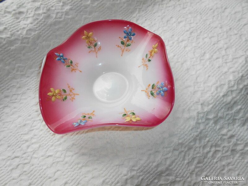 Secession gradient chalcedony centerpiece glass serving bowl (fenton)