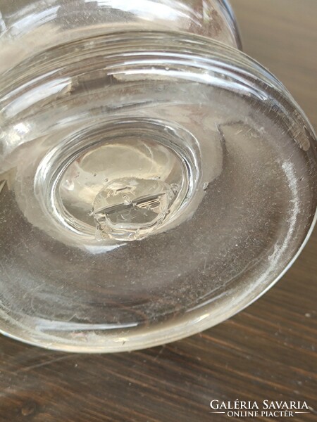 Csiszolt régi,biedermeier üveg pohár