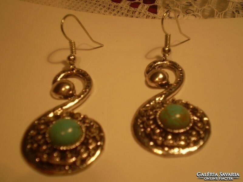 For half! Turquoise dangling earrings