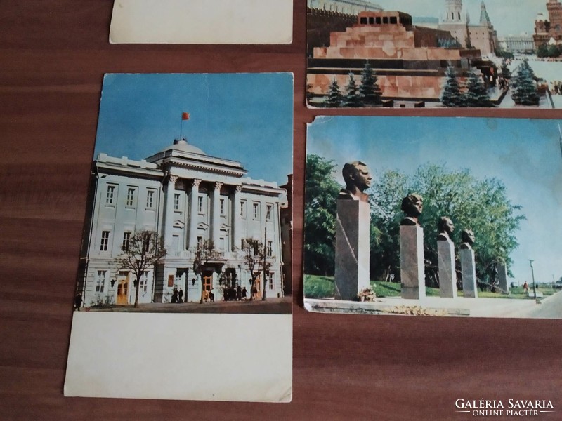 8 db képeslap egyben, Moszkva, 1969, postatiszta