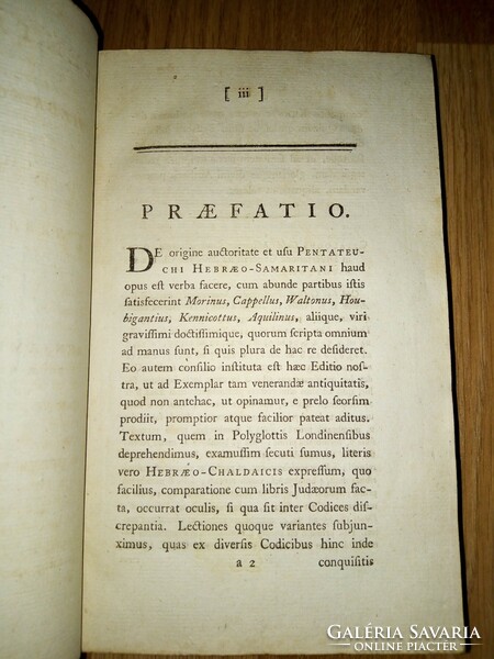1790 Hebrew-Samaritan Torah-Pentateuch, five books of Moses, Bible