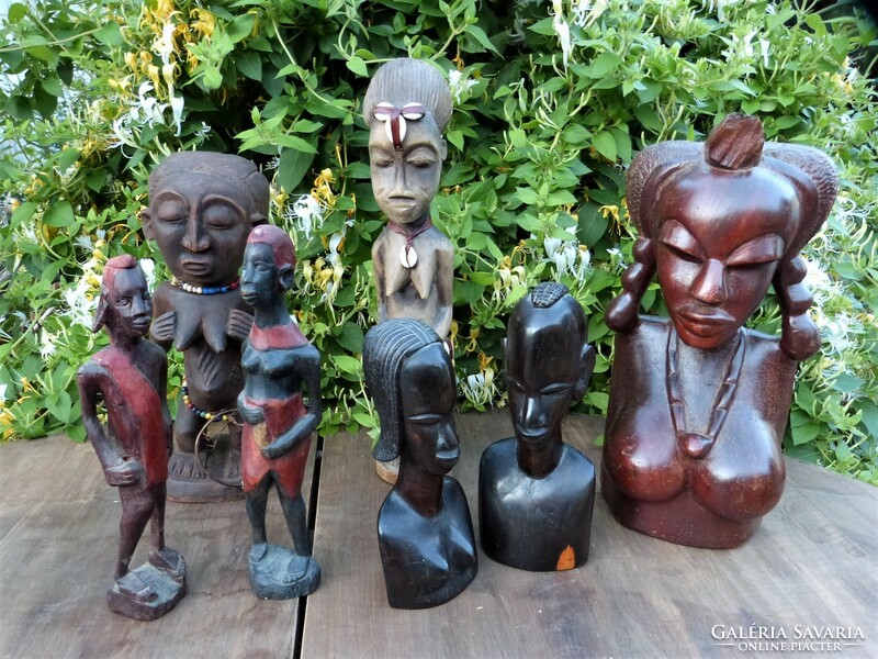 7 db. Különleges afrikai szobor.