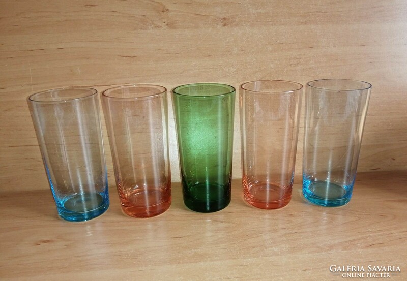 Set of colored glass tubes 5 pcs in one - 13.5 cm high (0-3)