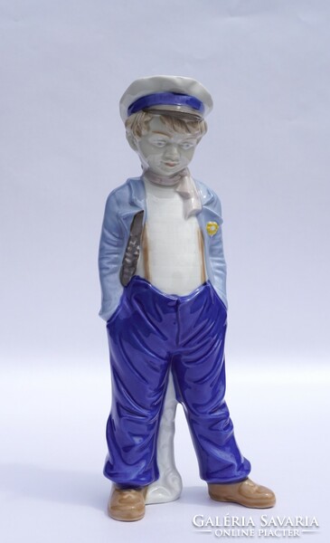 German porcelain figure gdr lippelsdorf hilla peyk musician boy