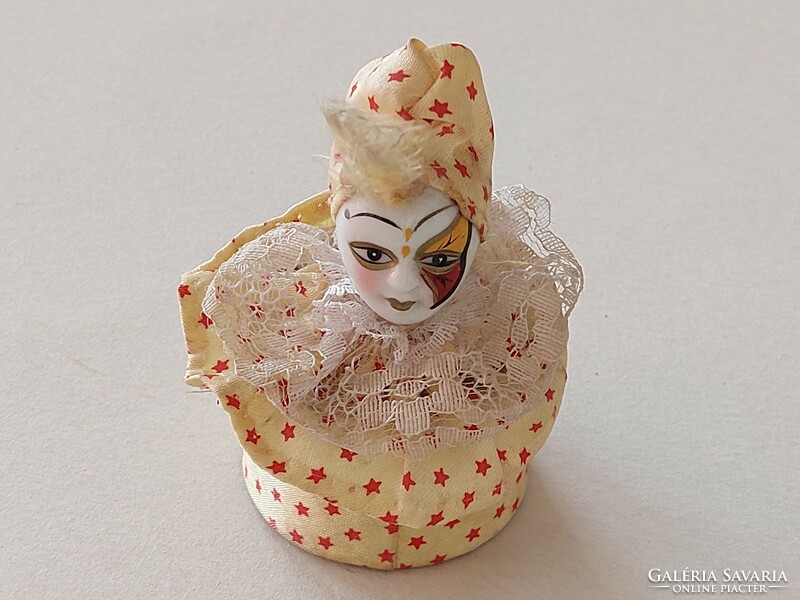 Retro jewelry box porcelain clown head gift box