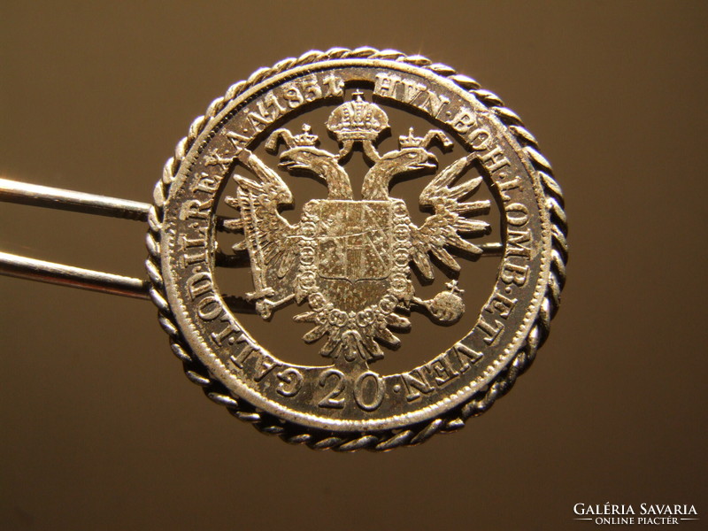 I.Ferenc ezüst 20 krajcár 1831 A - kitűző (060424)