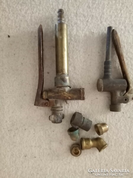 Old copper spray parts