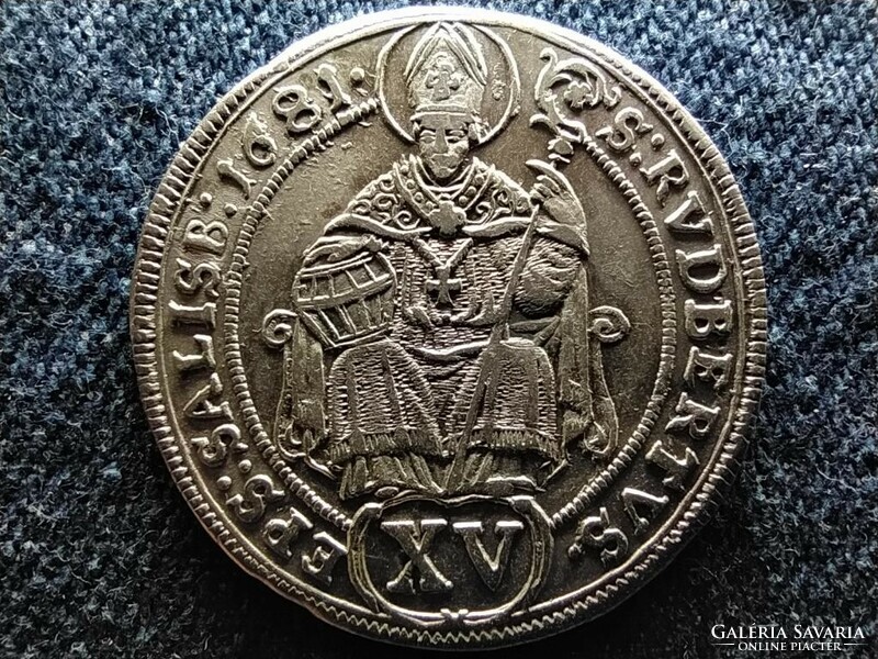 Austria max gandolf von kuenburg (1668-1687) silver 15 pennies 1681 (id57777)