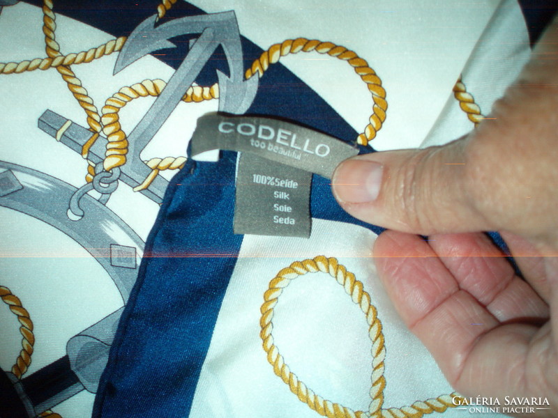 Vintage CODELLO valódi silk selyemkendő