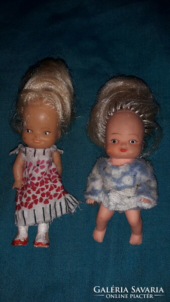 Antique 1950s rubber dolls for small baby rooms, 2 pieces in one, 9 cm as shown in the pictures