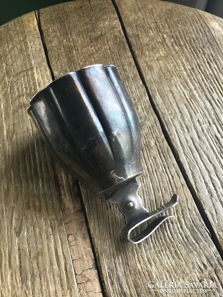 Antik ezüstözött GERO csiptetős pohár