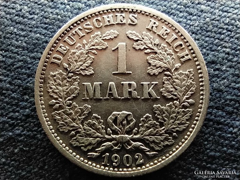 Németország Második Birodalom II. Vilmos (1888-1918) .900 ezüst 1 Márka 1902 D RIT (id67626)