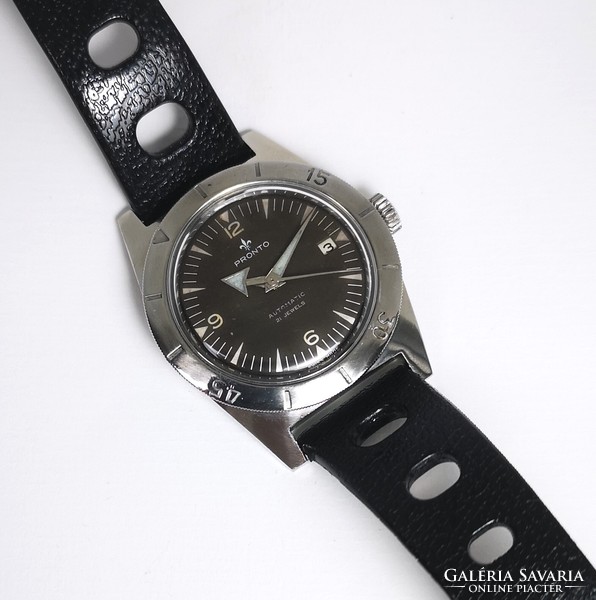 Pronto automatic Swiss watch from the mid-1950s! With Tiktakwatch service card, warranty!