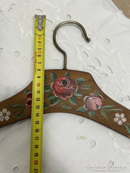 Antique pink hand painted hanger