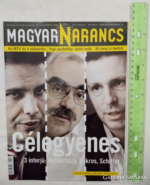 Magyar Narancs magazin 2010/14 Bokros Mesterházy Schiffer Aghion Bodó Viktor Scherfig GNR