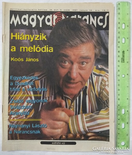 Magyar Narancs magazin 1997/5 Koós János Najmányi László Tocsik Tisza expressz Párnakönyv