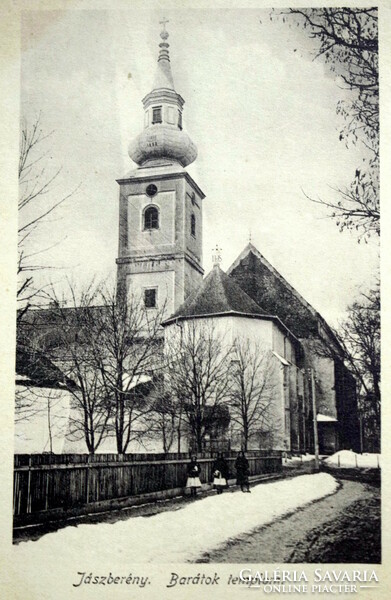 Jászberény -Barátok  templom / régi képeslap   Novotha A könyvker. Jászberény