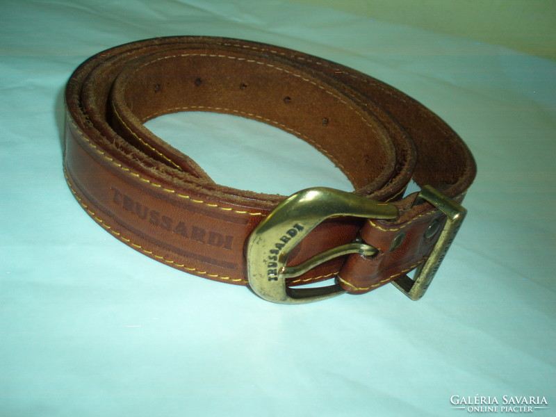 Vintage Trussardi Genuine Leather Men's Belt