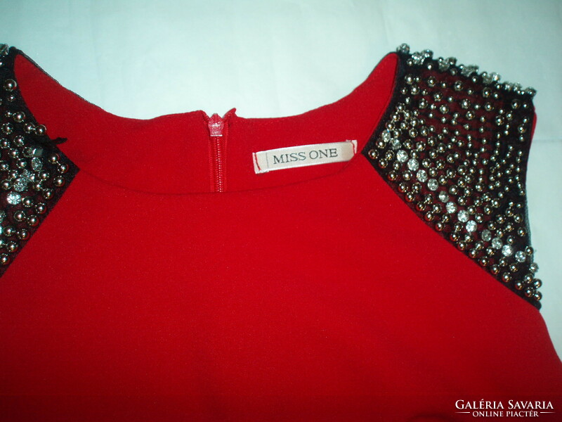 Vintage MISS ONE piros női alkalmi ruha