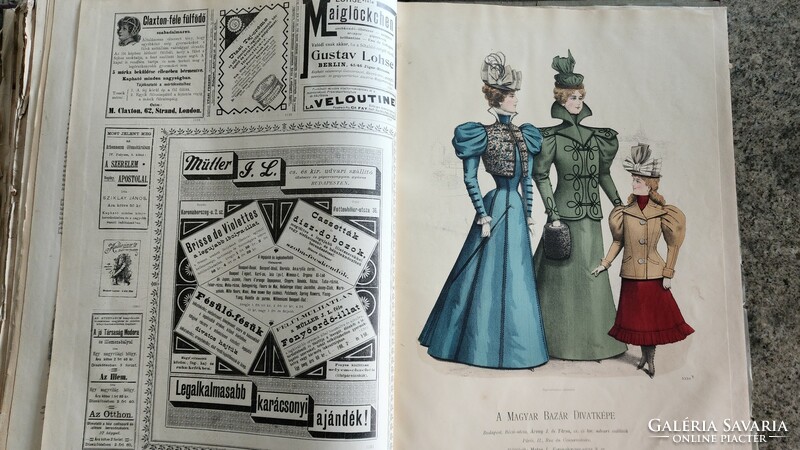 1896 Hungarian bazaar as a working stone for women magazine 380 pages needlework fashion lots of precious steel engravings