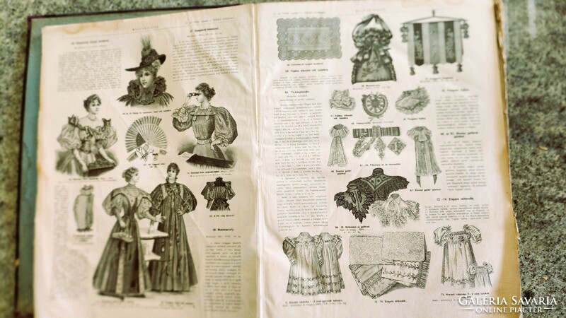 1896 Hungarian bazaar as a working stone for women magazine 380 pages needlework fashion lots of precious steel engravings
