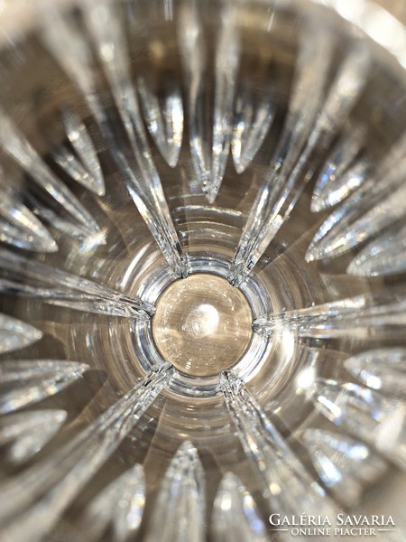 Polished crystal glass vase 11 cm