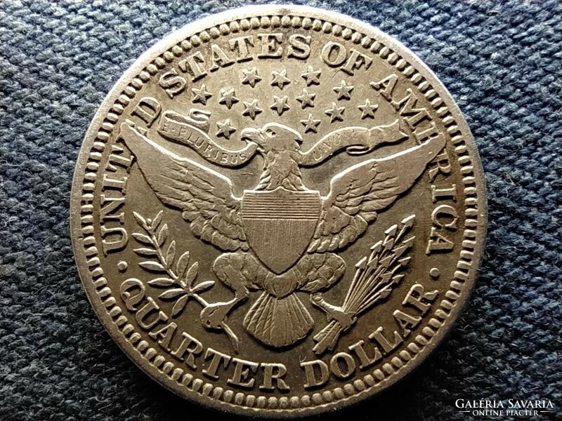 USA Barber Quarter .900 ezüst 1/4 Dollár 1909 (id69383)