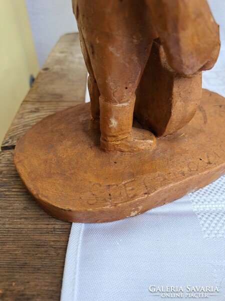 Works by Stefanovics Elemér reed yard 3 large wooden sculptures 9 terracotta rarities