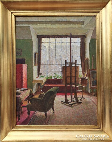 Béla Vidovszky / painter room interior