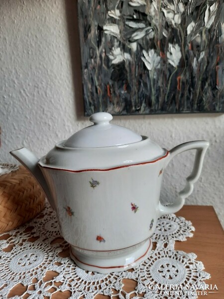 Zsolnay manófüles teás kancsó, kiöntő 14 cm magas