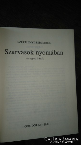 1979 Gondolat-posthumous first edition Zsigmond Széchényi: on the trail of deer! Extra collector's cover!