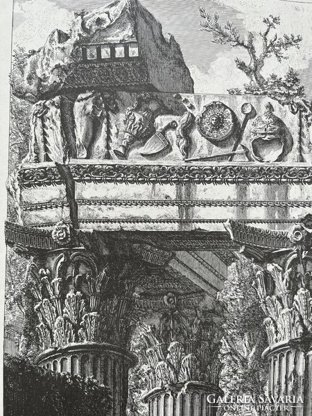 Piranesi's veduta del tempio di giove tonante print etching