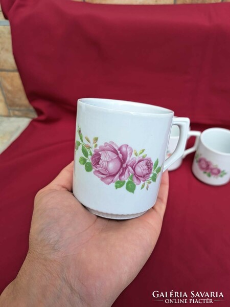 Beautiful floral old mugs Zsolnay