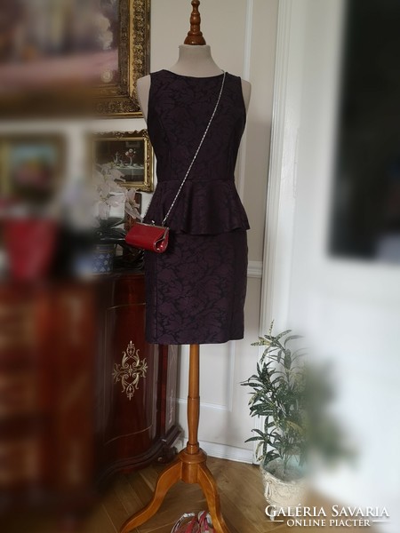 Warehouse 40 peplum dress in eggplant color casual, party, happy mother