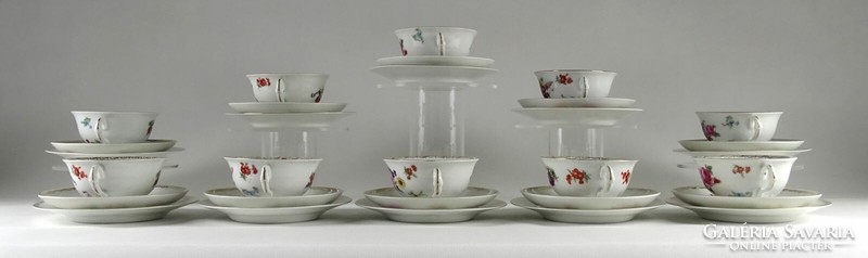 1N164 old Czech victoria porcelain tea set for 10 people 30 pieces