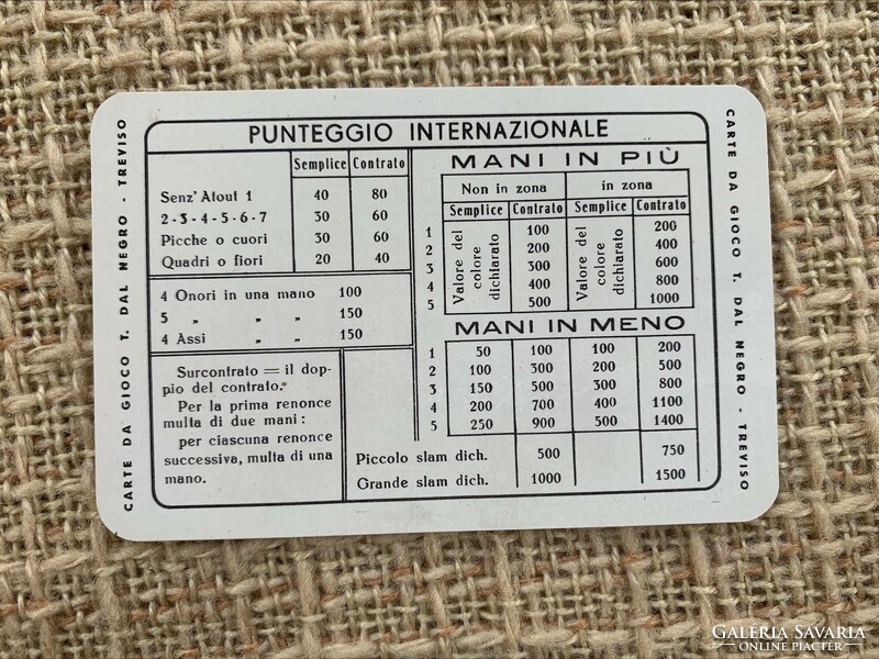 Alitalia French rummy card, Italian defunct airline logo card