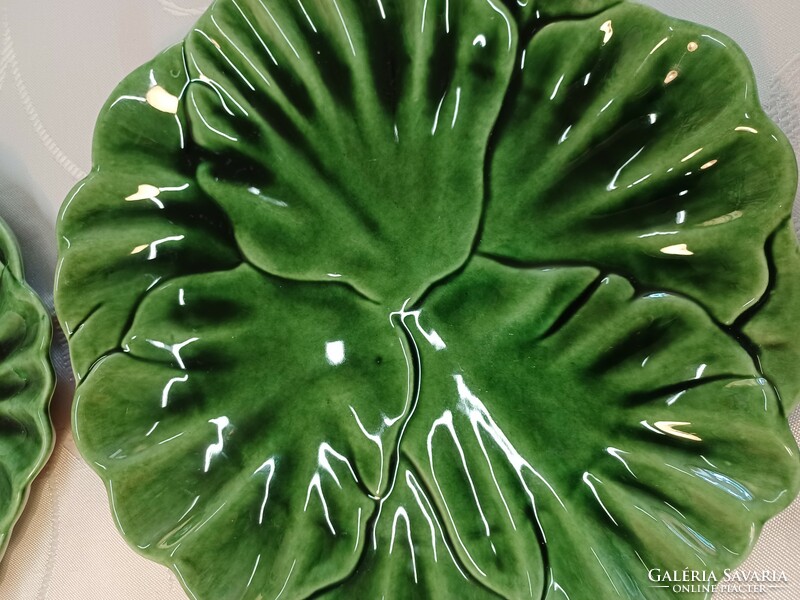 Kerámia saláta levél alakú tányér. Cemar 629