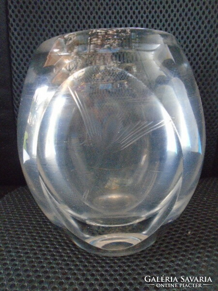Kosta súlyos kristály váza a korai időkből súlya 1456 gramm
