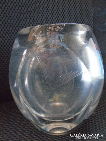 Kosta súlyos kristály váza a korai időkből súlya 1456 gramm