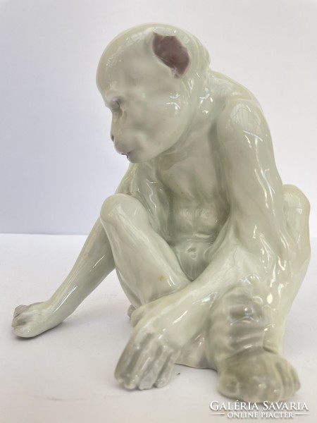 Around 1900 Heubach porcelain monkey figure