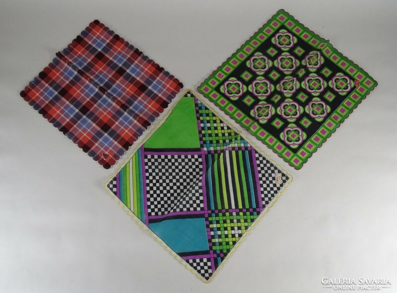 1N269 retro marked textile handkerchief collection 15 pieces