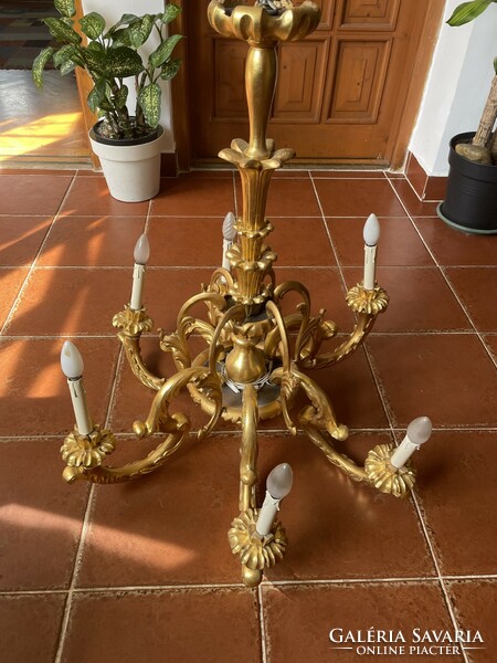 Gilded baroque chandelier