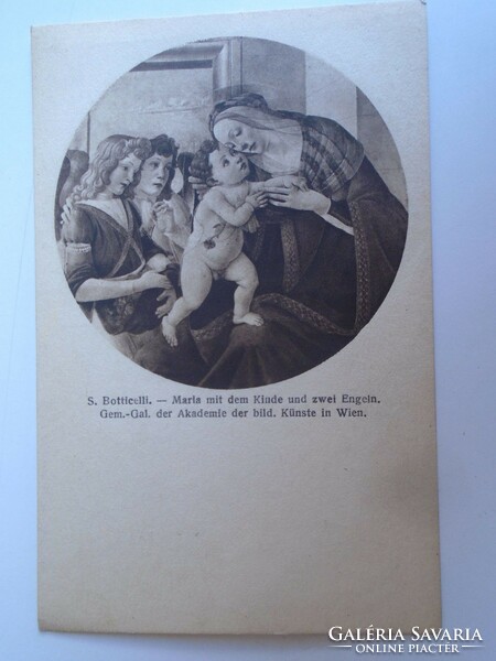 D196208 boticelli - maria mit dem kinde und zwei engeln 1920k - maria with child and two angels