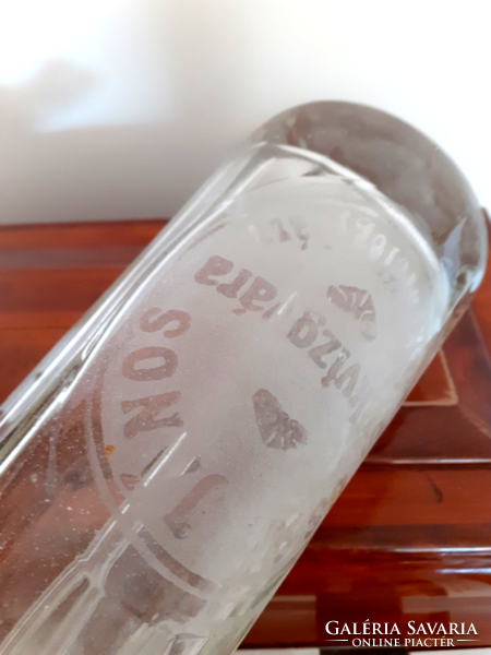 Old soda bottle Czech János Szikvízgyára Kiskunfélegyháza inscribed soda bottle