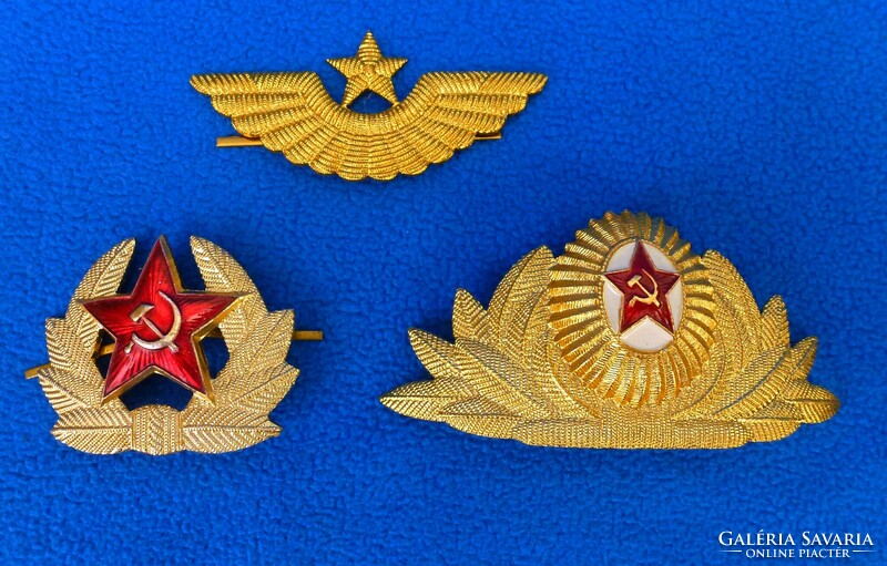 Soviet cap rose, cap badge 3 pcs. Original Soviet