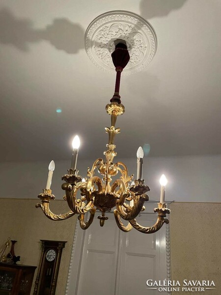 Gilded baroque chandelier