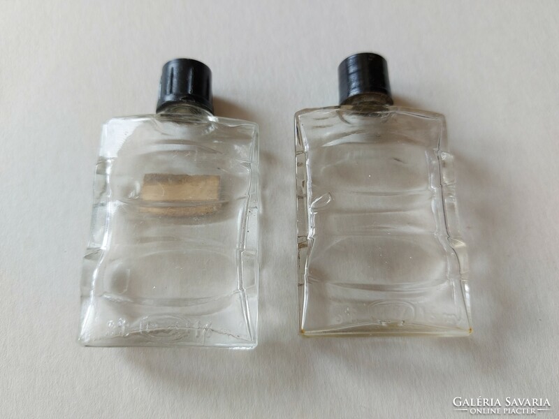 Old perfume glass khv exotic retro cologne bottle 2 pcs