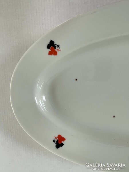 Retro, vintage Great Plains porcelain, pannonian hotel and catering company oval bowl